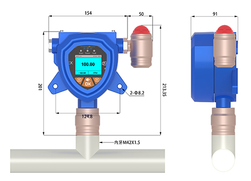 管道式氮?dú)鈾z測(cè)儀